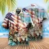 America My Patriotic Heart Beats Red White and Blue Edition – Hawaiian Shirt