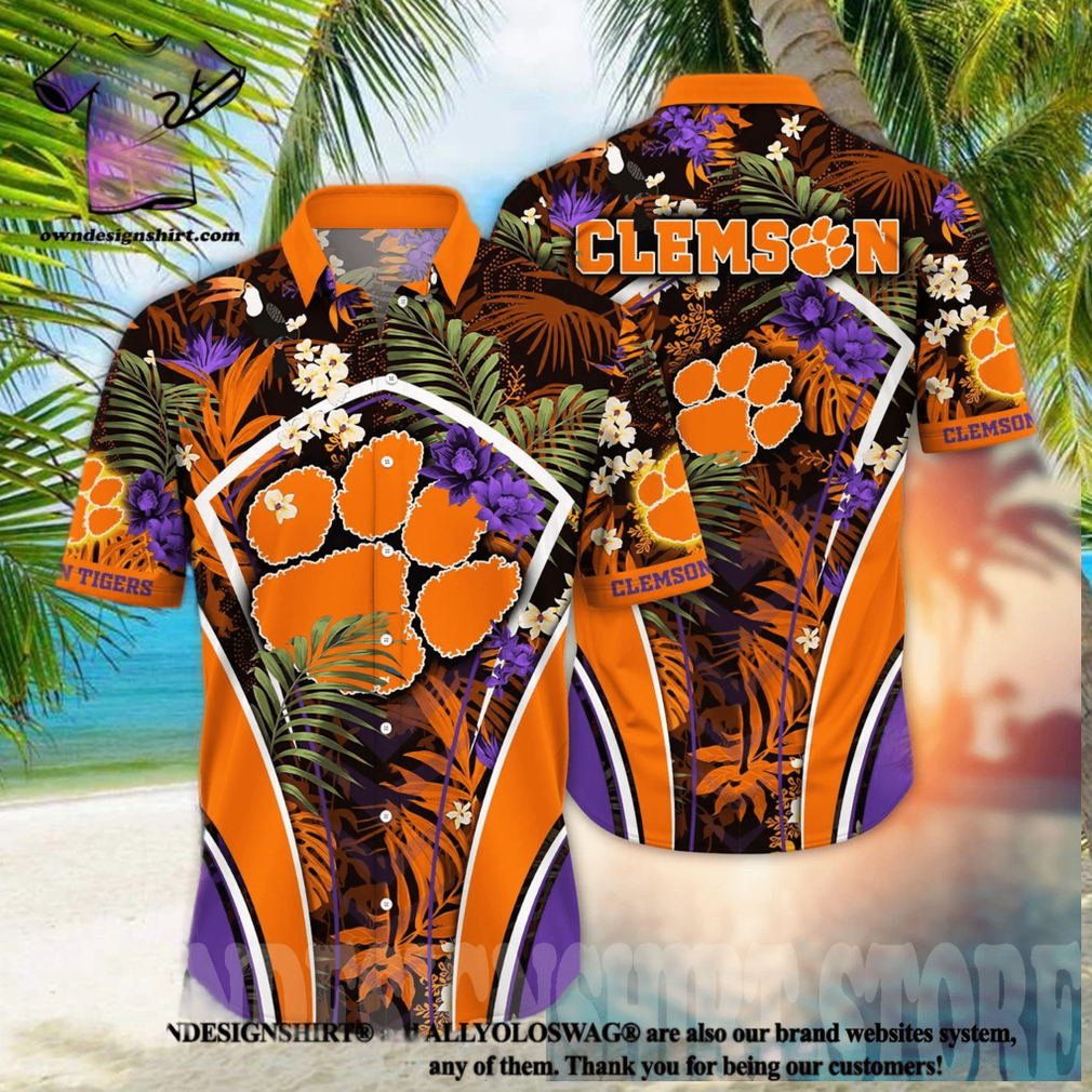 Clemson Tigers NCAA Floral Full Printing Hawaiian Shirt