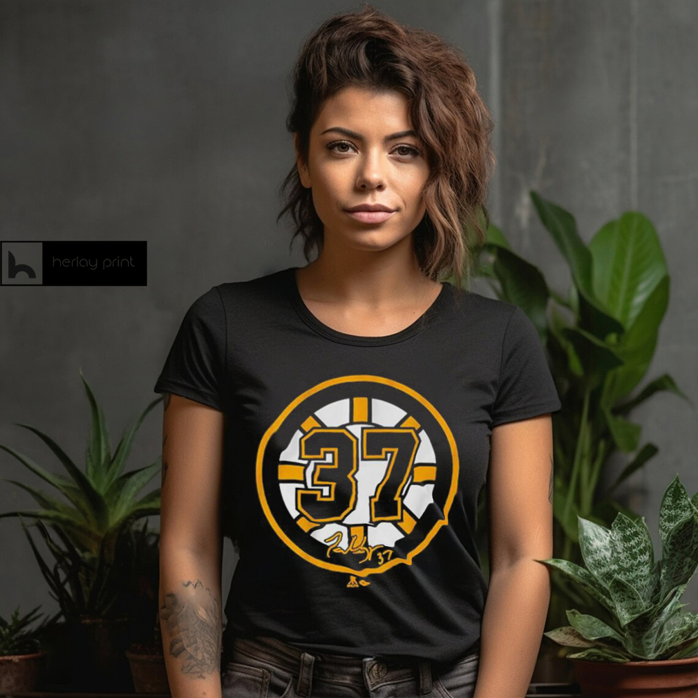 Boston Bruins Patrice Bergeron #37 Black Player Shirt