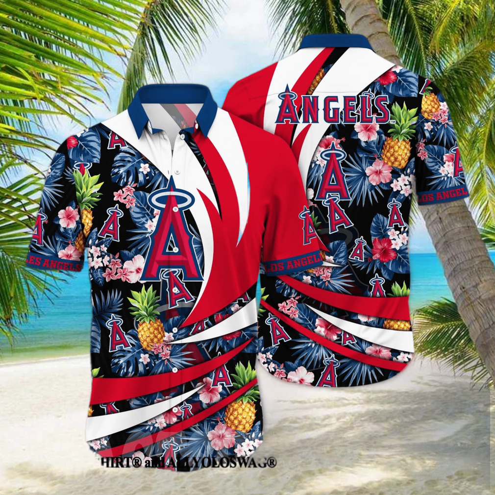 Los Angeles Angels MLB Flower All Over Printed Unisex Hawaiian Shirt