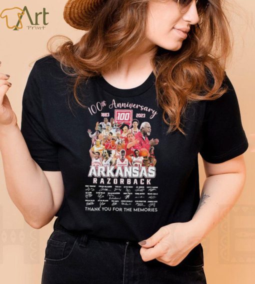 Arkansas Razorbacks 100th Anniversary 1883 2023 Thank You For The Memories Signatures Shirt