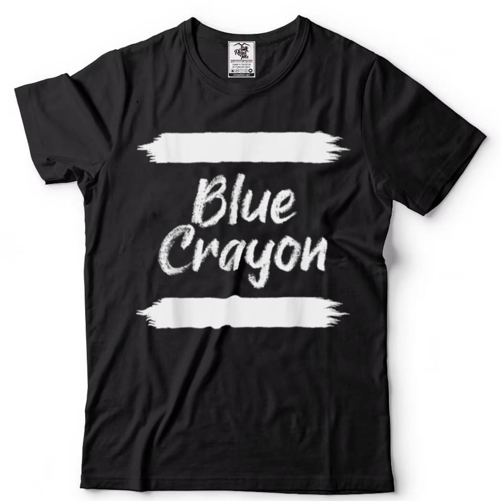 Blue Crayon Halloween Costume Tee Couple Friend Group Funny T Shirt