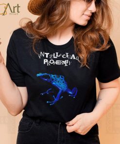 Blue frog intellectual property art shirt