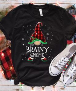Brainy Gnome Buffalo Plaid Matching Christmas 2021 Pajama T Shirt hoodie, Sweater Shirt
