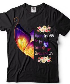 Butterfly Flower Happiness Is Being Grandma T Shirt