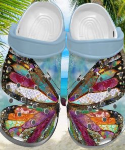 Colorful Butterfly 202 Gift For Lover Rubber Comfy Footwear Personalized Clogs