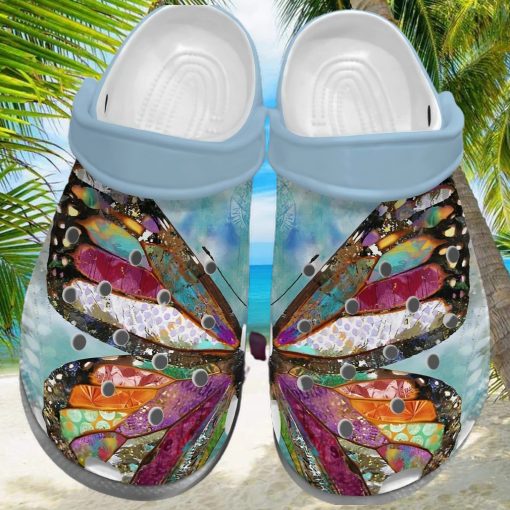 Colorful Butterfly 202 Gift For Lover Rubber Comfy Footwear Personalized Clogs