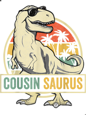 Cousin Saurus Boys T-shirt World's Best Cousin Gift Announcement Dinosaur T-Rex 
