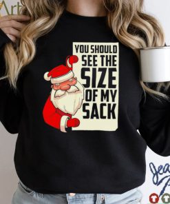 Funny Santa Christmas you should see the size of my sack art shirt