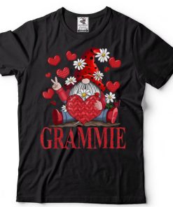 Grammie Gnome Heart Daisy Valentine Gifts for Grandma T Shirt