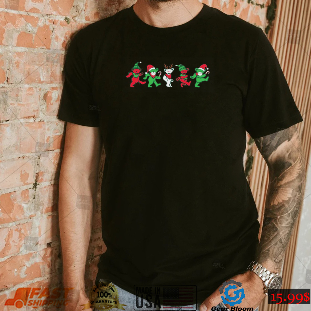 Grateful Dead Dancing Bears Christmas sweatshirt - Tee Art Print