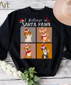 I Believe In Santa Paws Funny Christmas Gift For All The Dog Lovers shirt