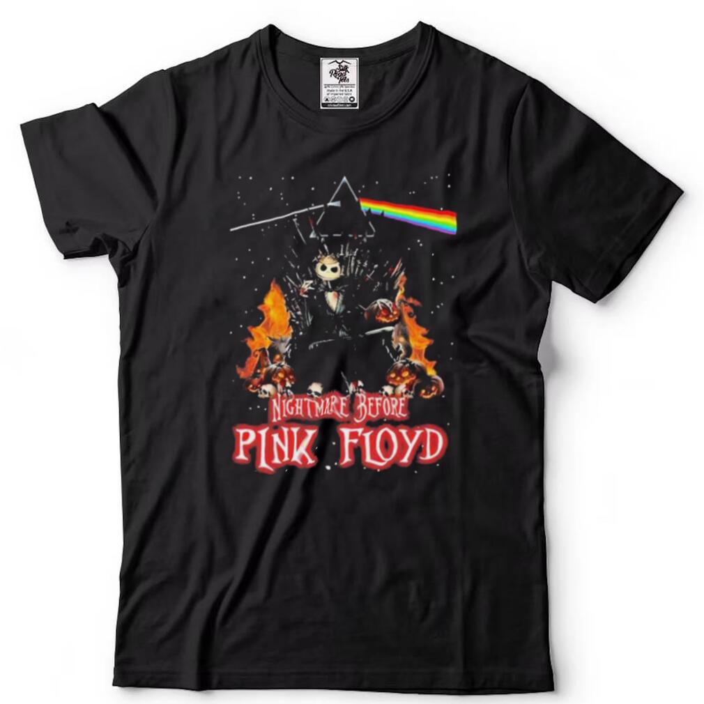 Jack Skellington Iron Throne Nightmare Before Pink Floyd Halloween T Shirt