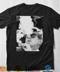 John F Kennedy Cigar And Sunglasses Black And White JFK Sticker