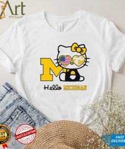 Nice Michigan hello kitty American flag shirt
