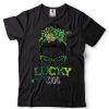 Leopard Shamrock Messy Bun Lucky CNA Nurse St Patricks Day T Shirt