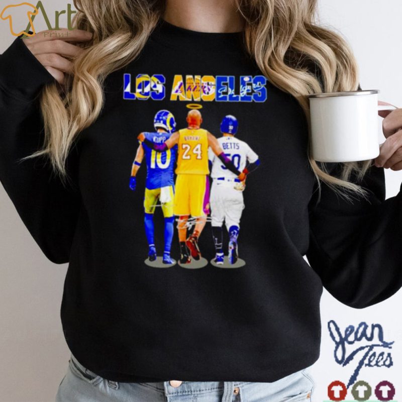 Los Angeles Cooper Kupp Kobe Bryant and Mookie Betts signatures shirt