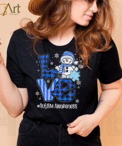 Love Snowman Autism Awareness Christmas T Shirt