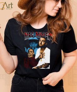Mac Miller College Design Singer 90s shirt