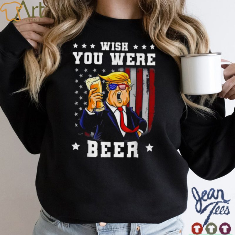 Make beer great us flag july again 4th Trump beer shirt