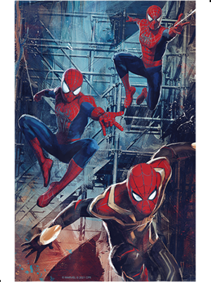 Marvel Spider Man_ No Way Home Spider Men Jump T Shirt - Tee Art Print