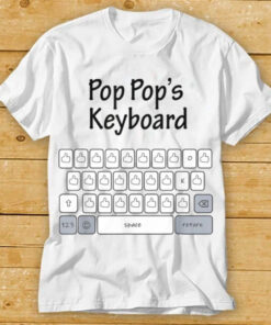Mens Funny Tee For Fathers Day Pop Pop’s Keyboard Family T Shirt