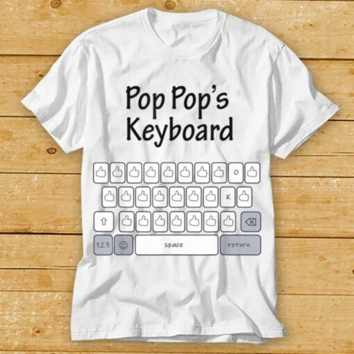 Mens Funny Tee For Fathers Day Pop Pop’s Keyboard Family T Shirt