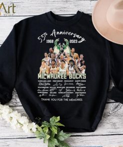 Milwaukee Bucks 55th Anniversary 1968 2023 Thank You For The Memories Signatures Shirt