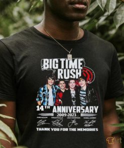Nice big time rush 14th anniversary 2009 2023 thank you for the memories signature shirt