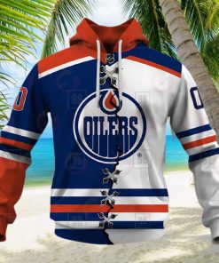 Personalized NHL Edmonton Oilers Mix Jersey 2023 3D Hoodie