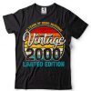 Retro Vintage 2000 Funny 22nd Birthday T Shirt tee