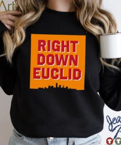 Right Down Euclid statement logo shirt
