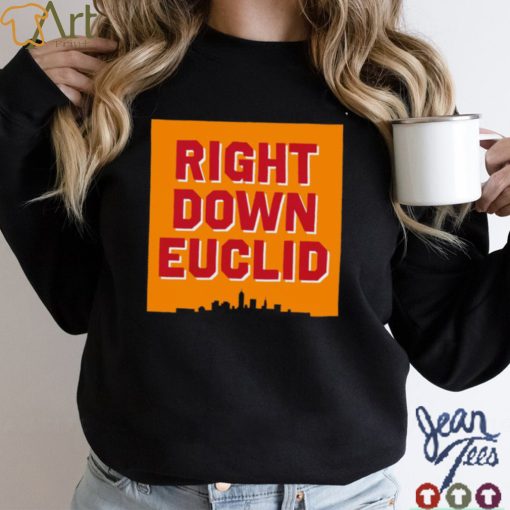 Right Down Euclid statement logo shirt