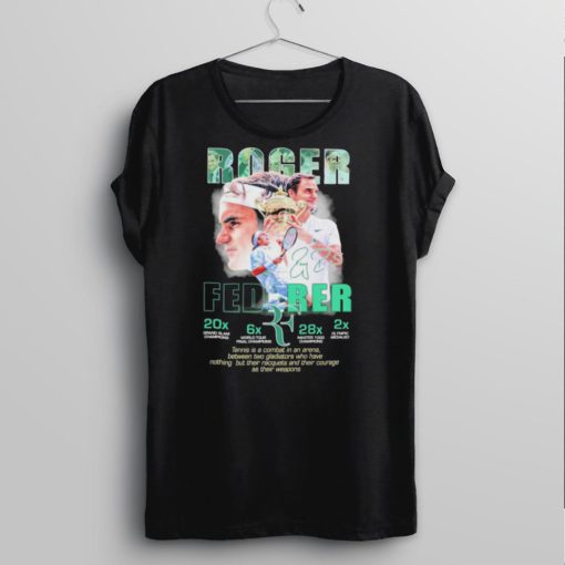 Roger Federer 20 Grand Slam 6x World Tour Final, 28x Master 1000 And 2x Olympic Signatures Shirt