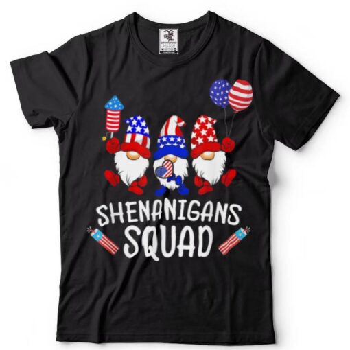 Shenanigans Squad 4th Of July Gnomes USA Independence Day Shirt