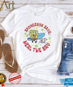 SpongeBob Squarepants says heal the bay art shirt