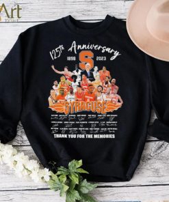 Syracuse Orange 125th Anniversary 1898 2023 Thank You For The Memories Signatures Shirt