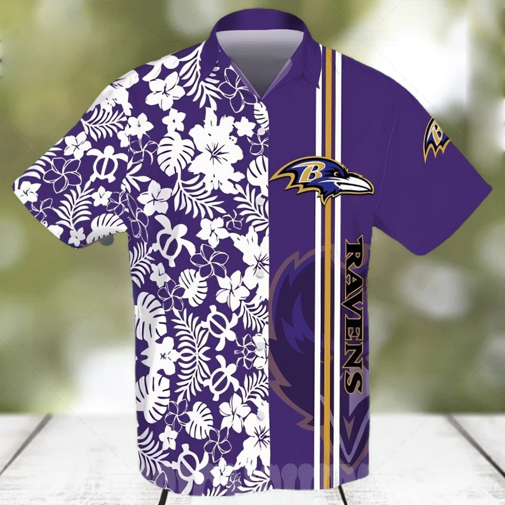 The best selling  Baltimore Ravens Football Team All Over Print Hawaiian Shirt   Purple