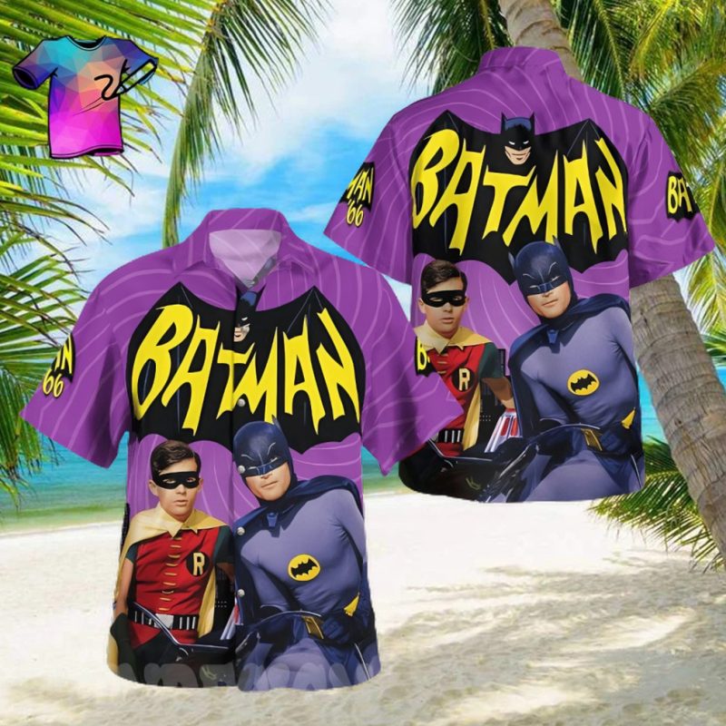 The best selling  Batman And Robin All Over Print Hawaiian Shirt   Purple