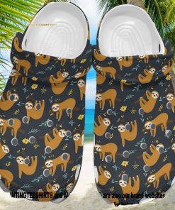 Top selling Item  Sleeping Cute Sloths Tree Flower Gift For Lover Street Style Classic Crocs Crocband Clog
