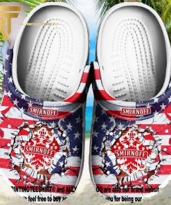 Top selling Item  Smirnoff Broken Wall American Flag Full Printed Crocs Crocband Clog