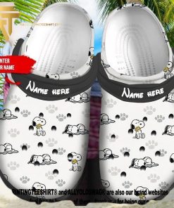 Top selling Item  Snoopy And Woodstock Peanuts Gift For Fan Classic Water Full Printing Crocs Crocband Adult Clogs
