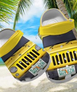 Top selling  Yellow Jeep Crocband Clogs For Jeep Lover Hn Street Style Crocs Unisex Crocband Clogs