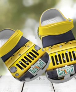 Top selling  Yellow Jeep Crocband Clogs For Jeep Lover Hn Street Style Crocs Unisex Crocband Clogs