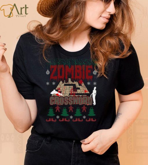 Ugly Christmas Sweater Zombie Crossword Game Addict Unisex Sweatshirt