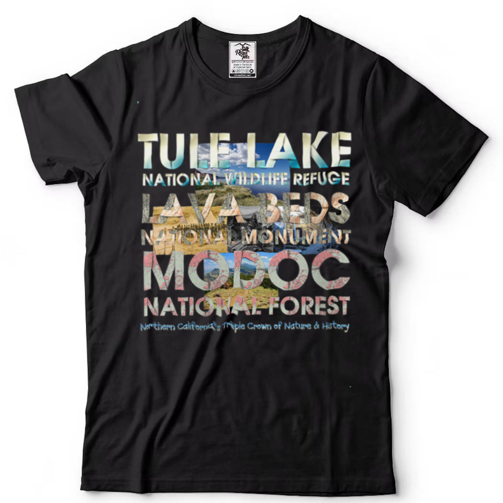 Womens Teepossible Tule Lake, Lava Beds, Modoc V Neck T Shirt tee