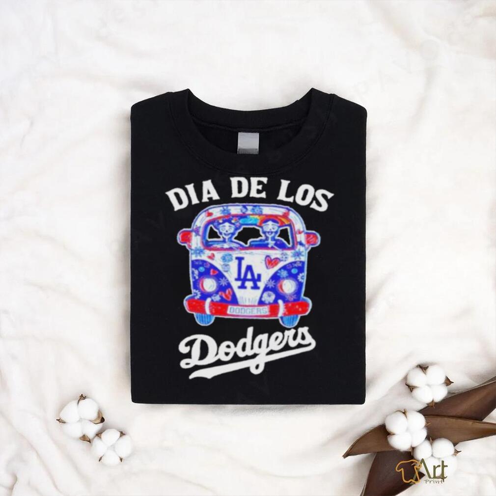 Official Funny Hippie Car Los Angeles Dodgers Skull Dia De Los Dodgers New shirt