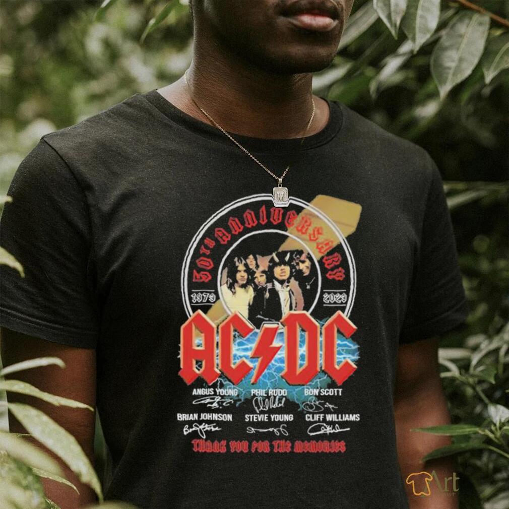 50th Anniversary 1979 2023 ACDC Thank You for the memories signatures shirt