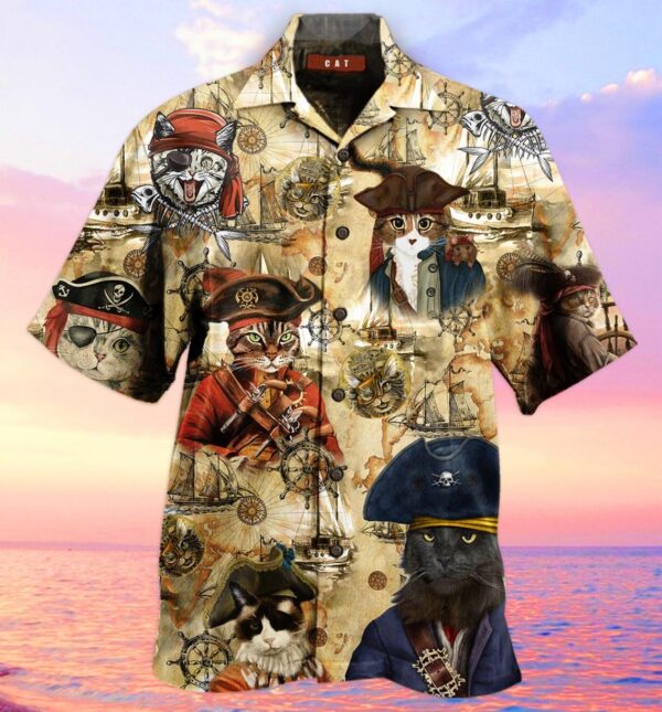 Amazing Pirate Cat Hawaiian Aloha shirt
