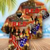 America My Patriotic Heart Beats Red White and Blue Edition – Hawaiian Shirt